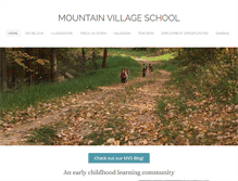 Tablet Screenshot of mountainvillageschool.com